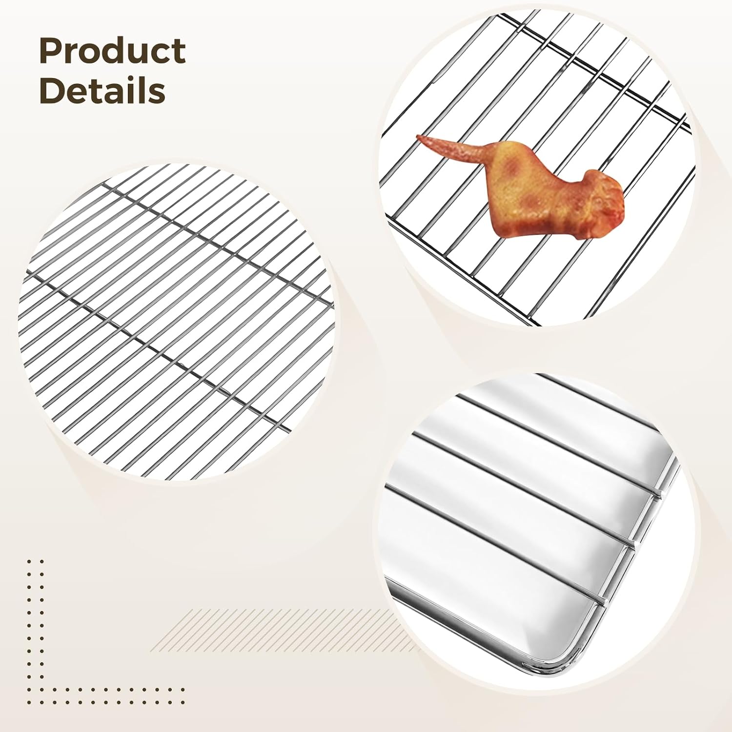 Oven Rack Replacement, Zinc-Plated Steel Grill, 60×40Cm