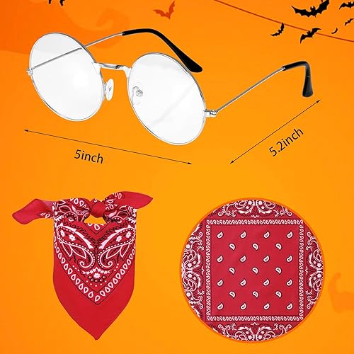 Miniatura 4 de 6 piezas de disfraz de Halloween para hombre, accesorios de disfraces de Halloween para adultos, incluye gafas, tirantes, sombrero de barba