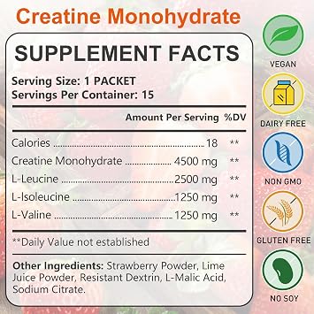 CANLIST Micronized Creatine Monohydrate Powder for Men & Women, Non-GMO, Vegan, 20 Servings
