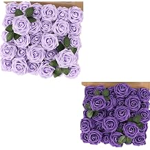 MACTING Artificial Rose Flowers, Real Touch for DIY, Bouquets, Wedding Party, Baby Shower, Home, Christmas Tree Decoration, 60 Pieces