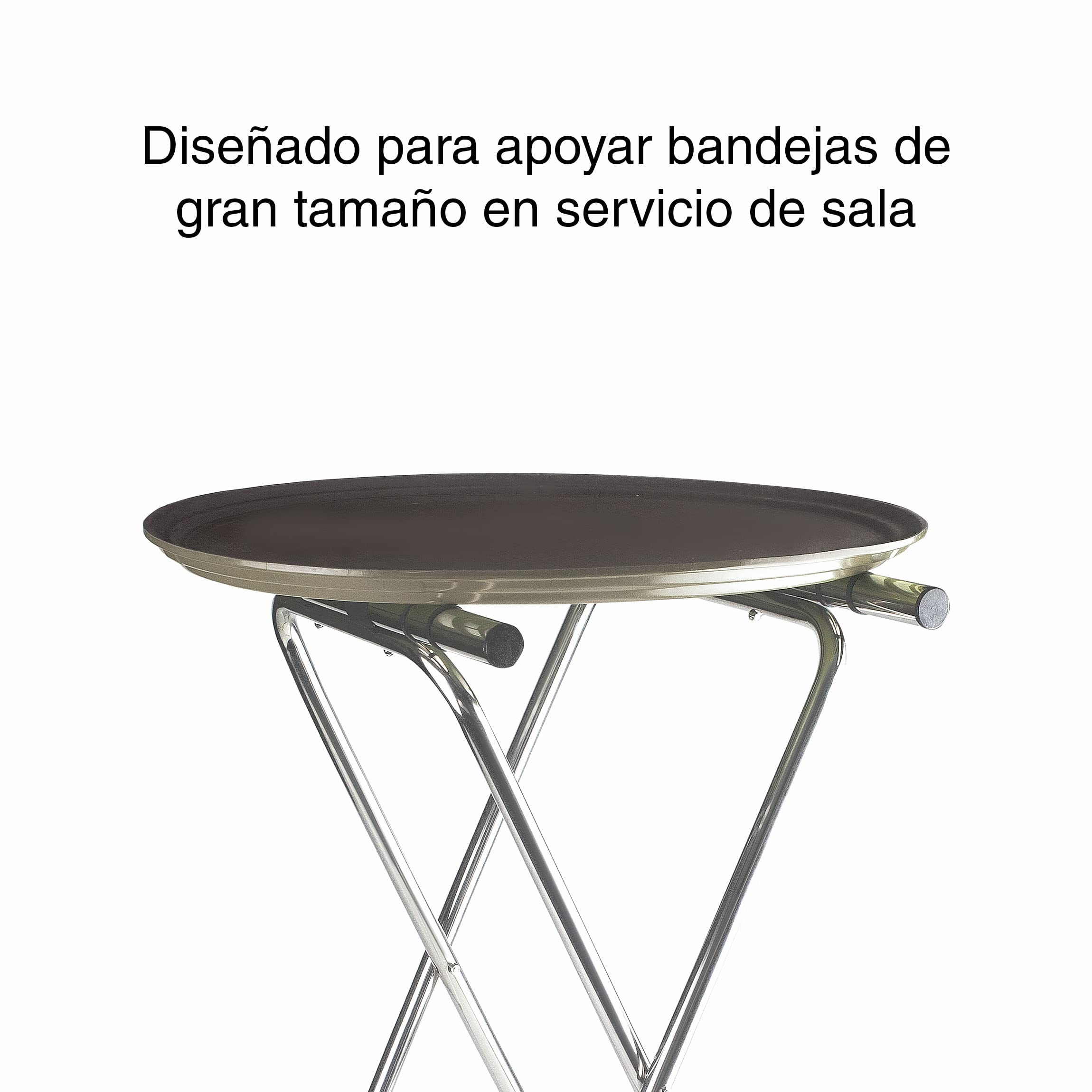 Lacor 61870 - Soporte Bandejas Hostelería, Cualquier Bandeja, 41.5x52x82 cm | En acero inoxidable, organiza y mantiene todo a mano; base antideslizante, ideal para cocina profesional y uso diario en casa