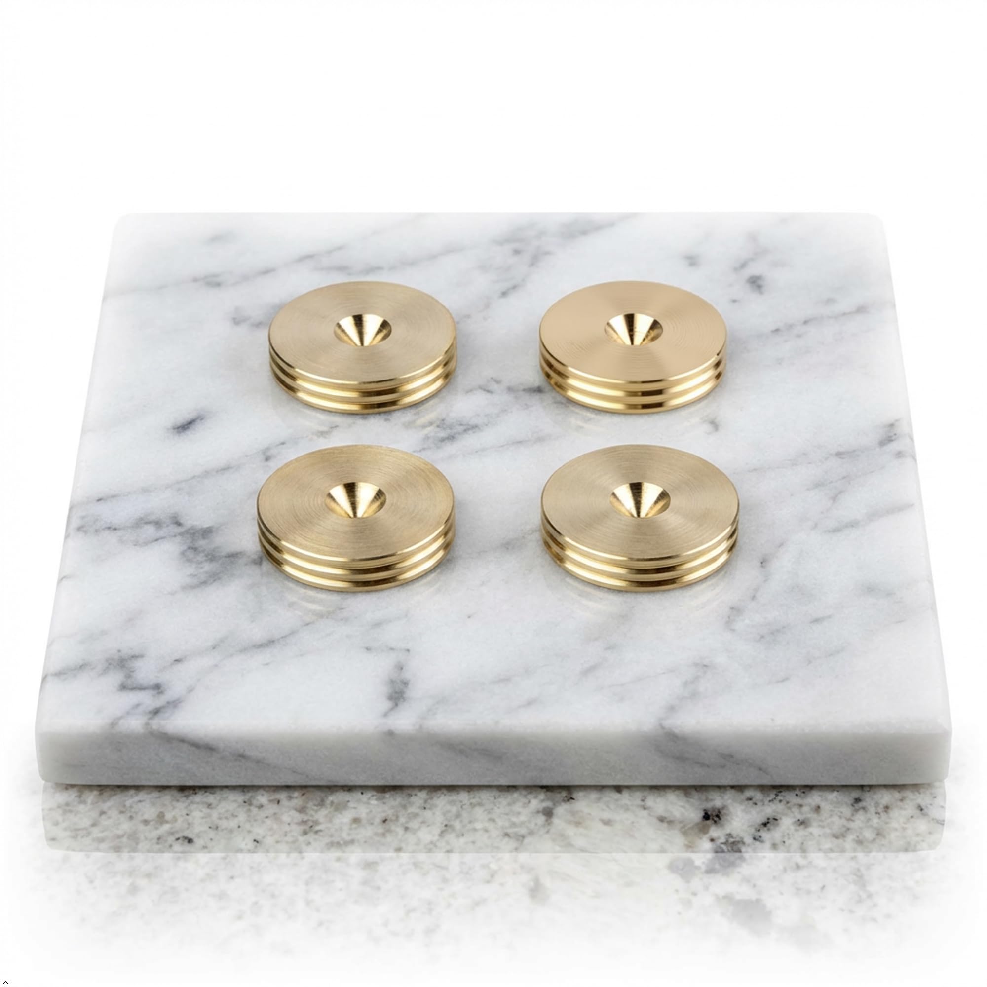 Laiton Haut-Parleur Contre-Pointes Coussinets Mince 20mm DIA - Lot de 4