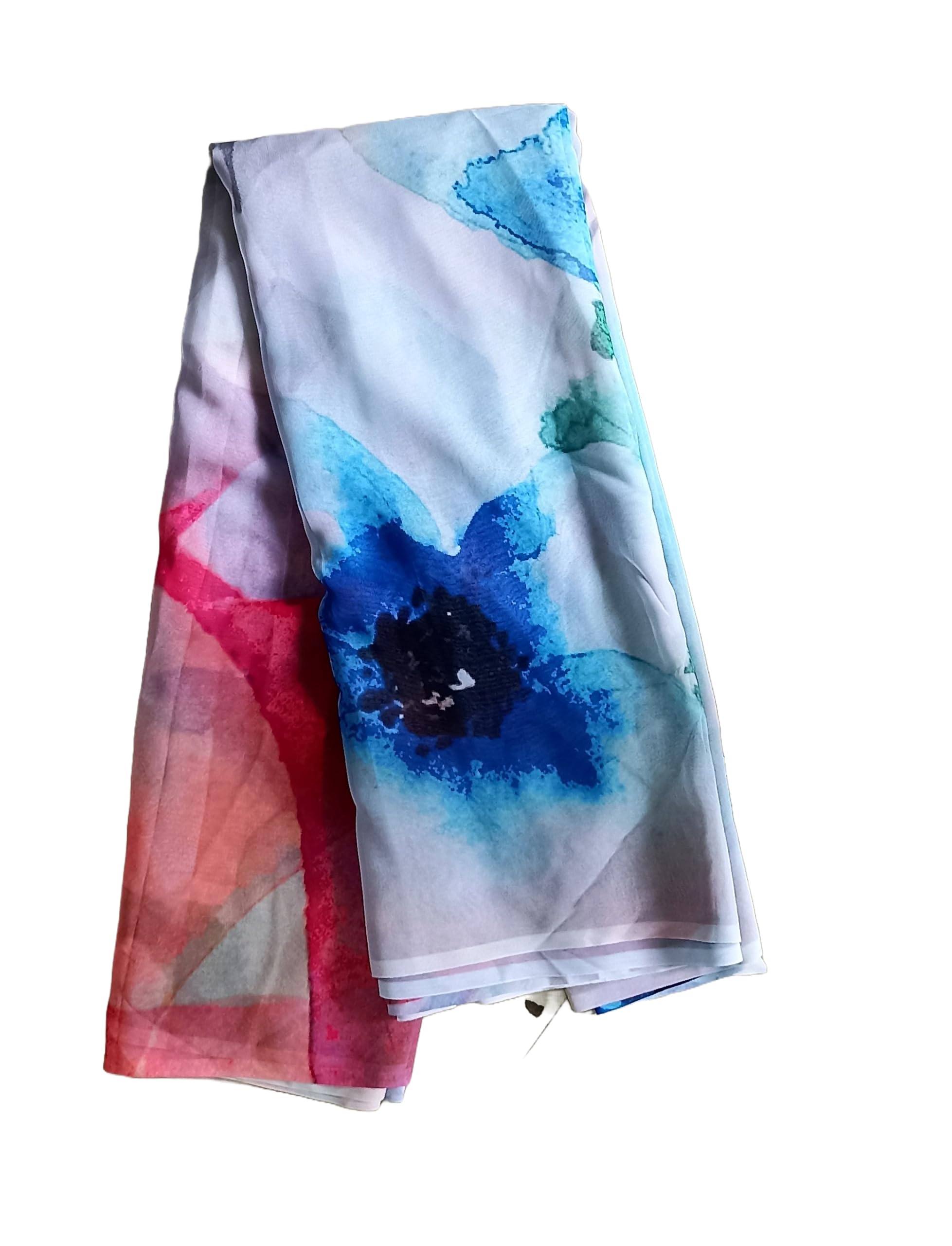 Trendy Store Women's digital printed saree with digital printed blouse piece