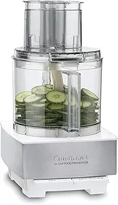 Cuisinart DFP-14BCWNYAMZ Food Processor, 14 Cup, Stainless Steel, White