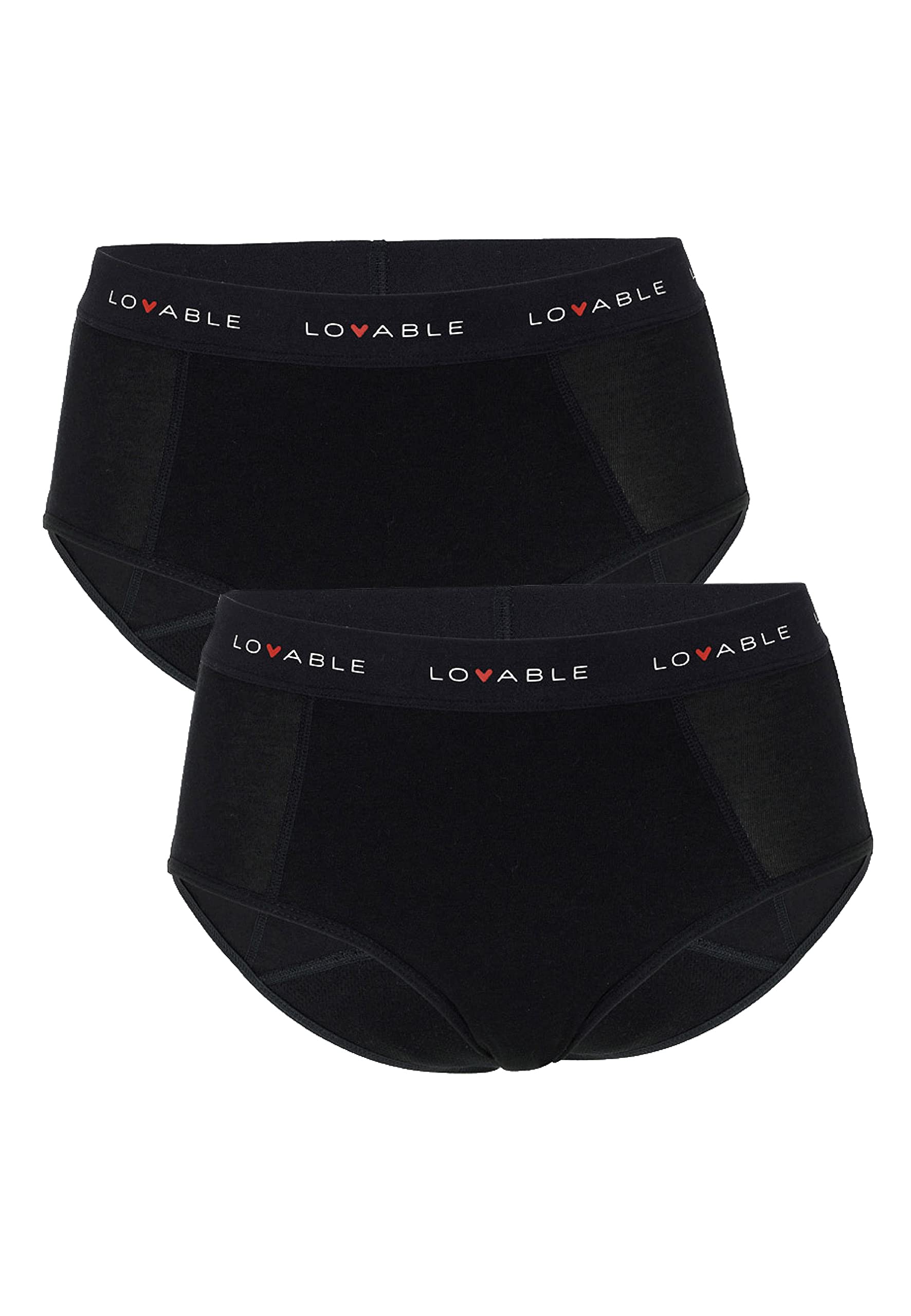 Lovable Period Panties Braguita Alta Ciclo Menstrual Flujo Pesado (Pack de 2) Mujer