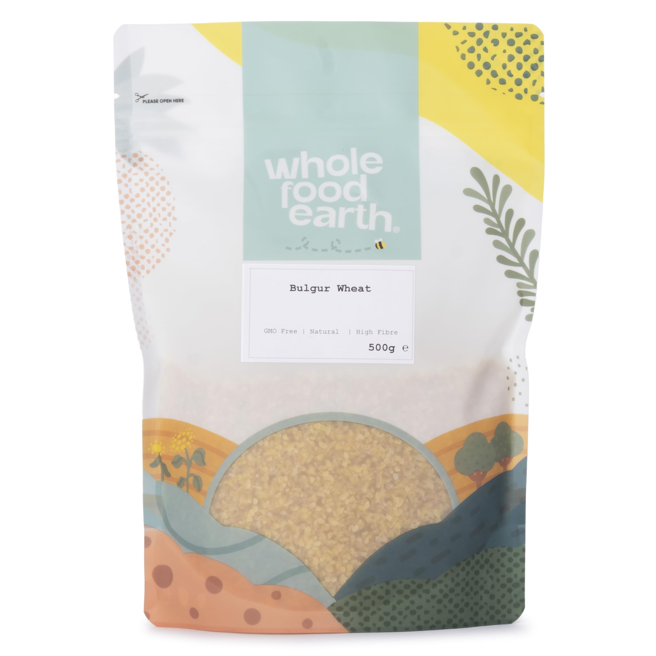 Wholefood Earth Bulgar/Bulgur Wheat 500 g | GMO Free | Natural | High Fibre