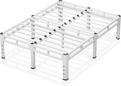 Miniatura 15 de NKZ Marco de Cama Tamaño King de 20 Pulgadas, Marco de Cama de Metal y Plataforma de Somier 2 en 1 con Patas de Esquinas Redondeadas, Capacidad de
