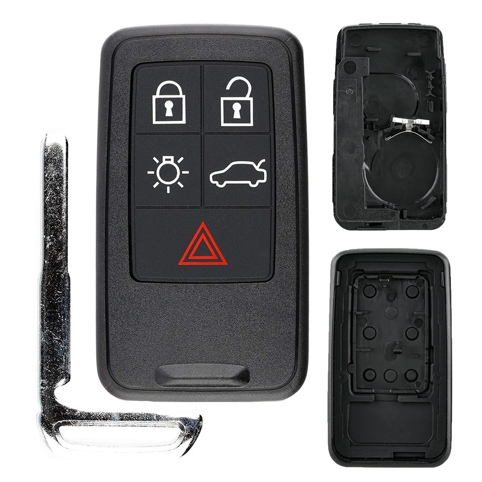 Reparar llave Volvo V40 S80 XC60 sustituyendo carcasa rota y botón desgastado 8