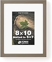 Vista 40 de Portarretratos de madera de 5 x 7 pulgadas, marco de fotos de 5 x 7 pulgadas, mate a acabado de chapa de madera de 4 x 6 pulgadas, color marrón