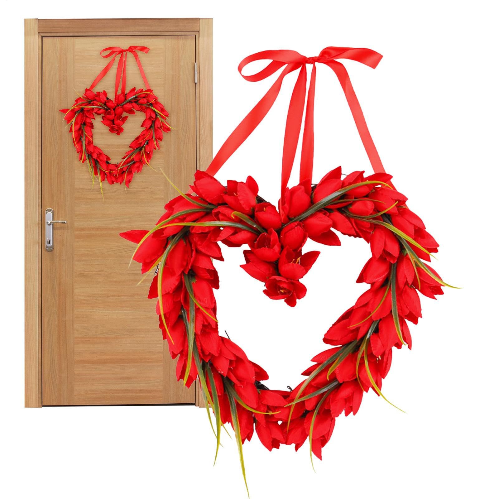 Couronne de Saint-Valentin durable et résistante pour porche et salon