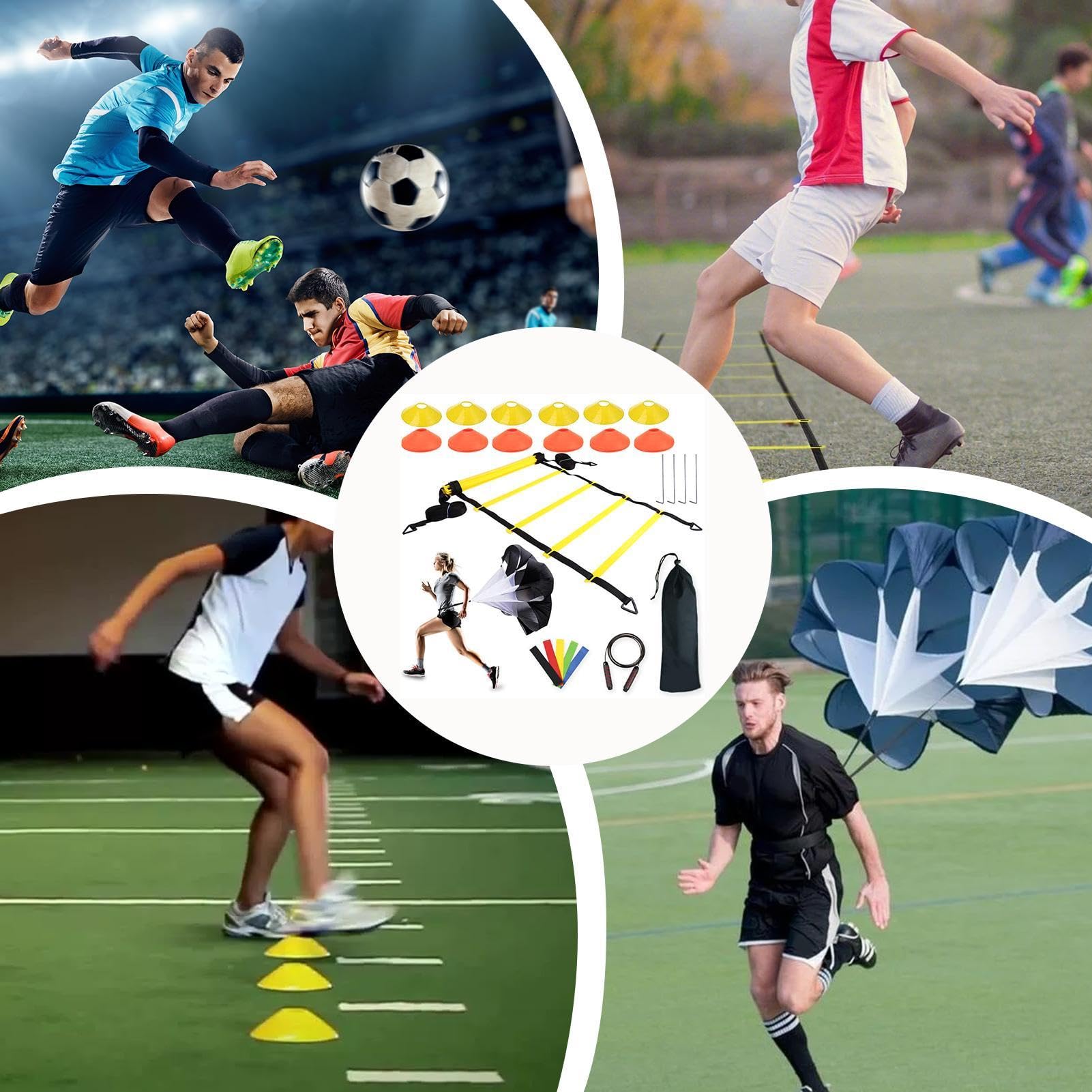 Agility Training Equipment, Football Training Equipment Set, Effective | Agility Training, Speed Training Equipment, Long Lasting Agility Training Speed, Easy To Use, Portable for Enhanced Performan