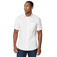Amazon Essentials Camicia in Lino a Maniche Corte, Vestibilità Regolare Uomo