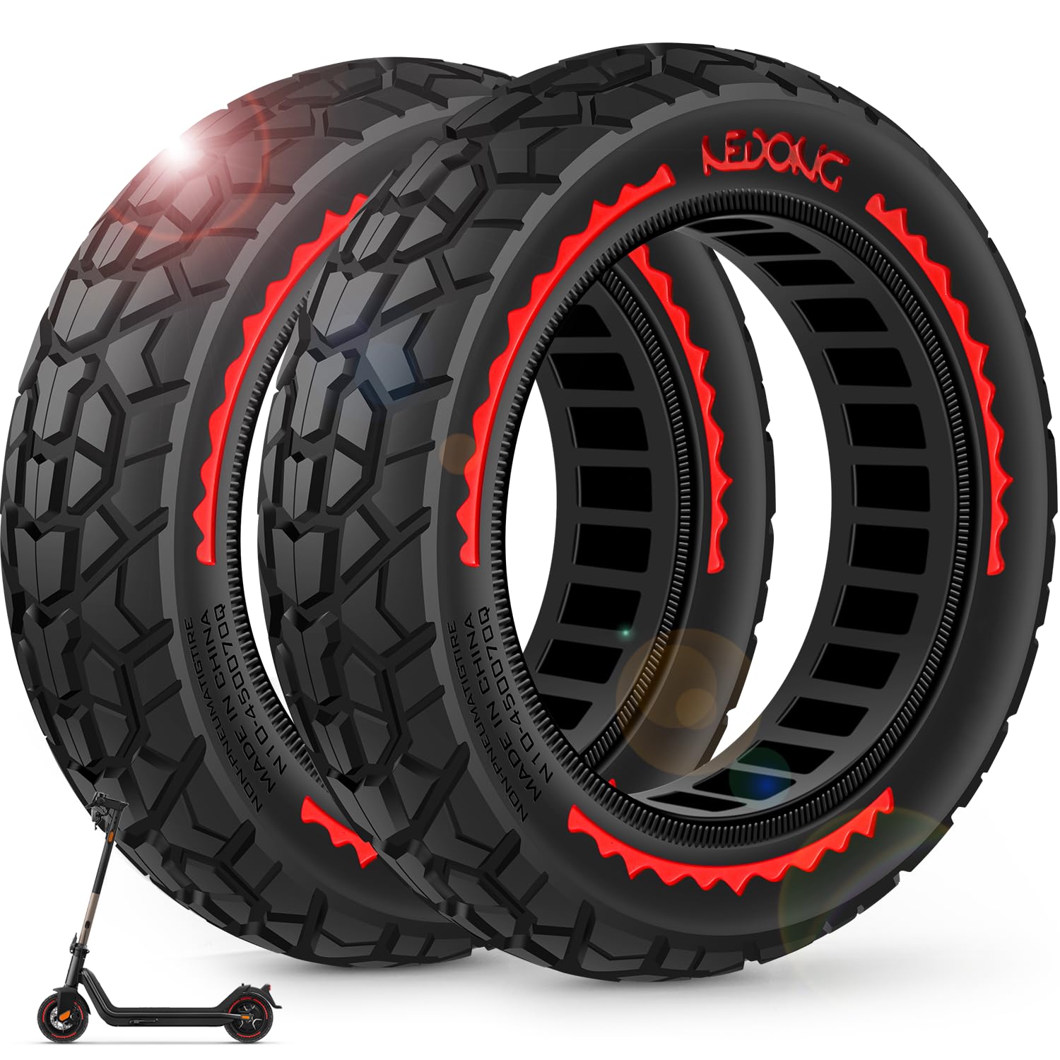 BANGTING 2PCS 10x2.125 E Scooter Reifen für Xiaomi 4 Lite (2nd Gen)