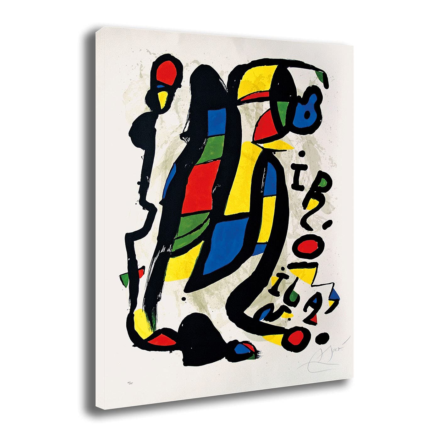 Quadro moderno MIRO Joan Mirò rosso giallo verde RIPRODUZIONE STAMPA SU TELA Quadri Moderni Moderno Astratto Arte Cucina Soggiorno Camera da letto printerland.it (70x100 cm)
