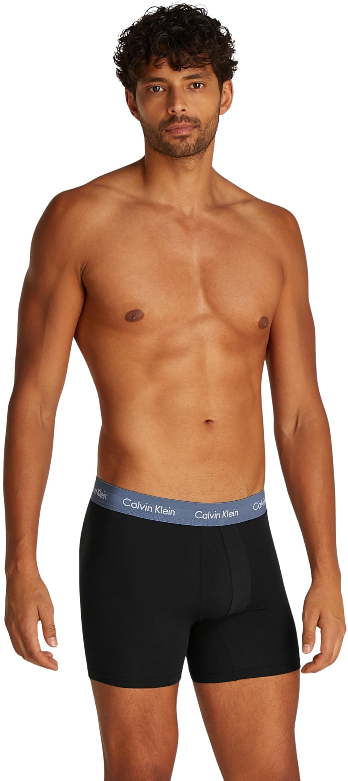 Calvin Klein Pack-3 Boxers Tessuto Traspirante e Parte Anteriore Anatomica NB1770A Uomo