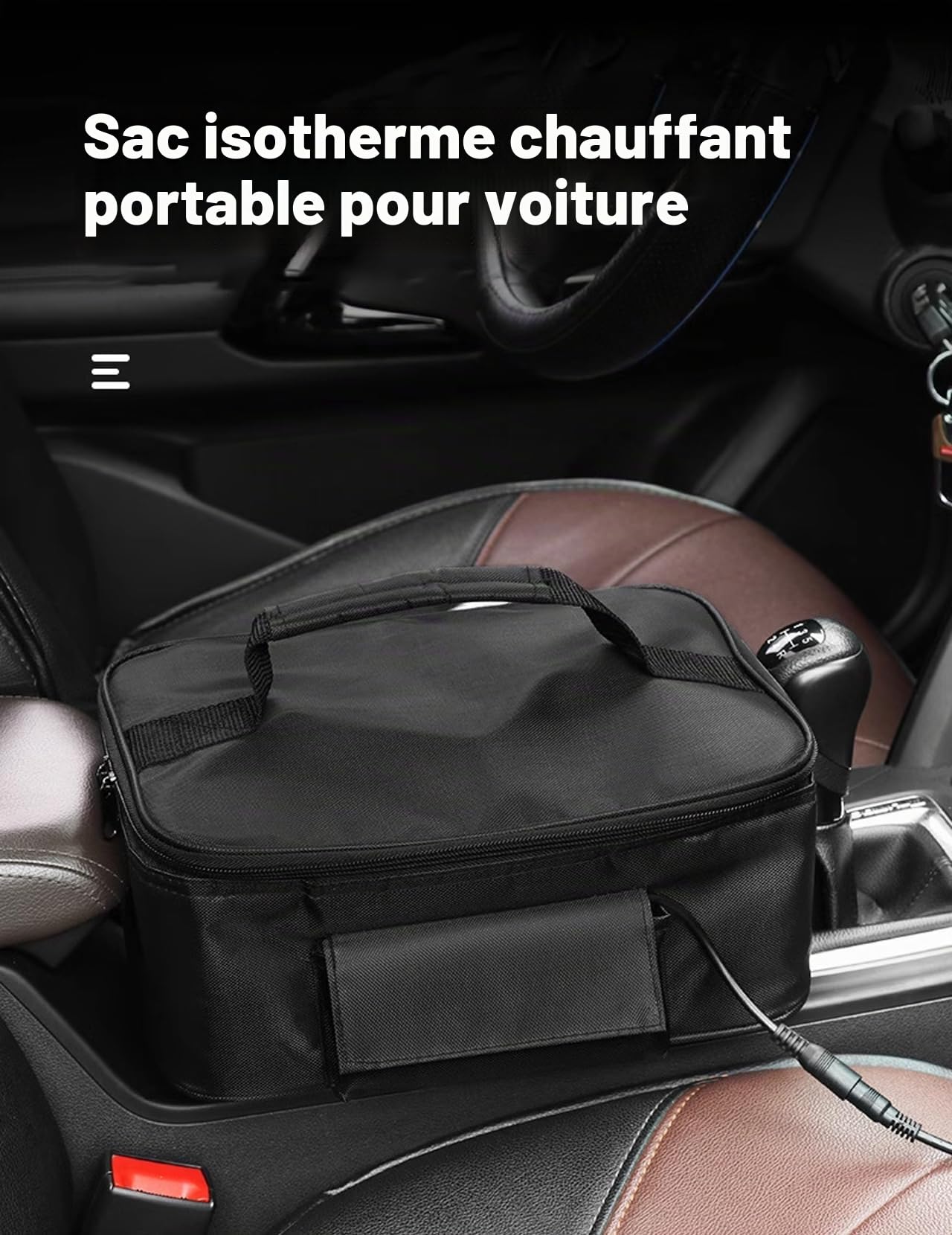 Chauffage rapide Four Micro-Ondes De Voiture, Four Portable 12 V Chauffe-Aliments De Voiture, Mini Micro-Ondes Portable 90 W Pour Voiture, Petite Glaciere Souple Isotherme, Voyageant