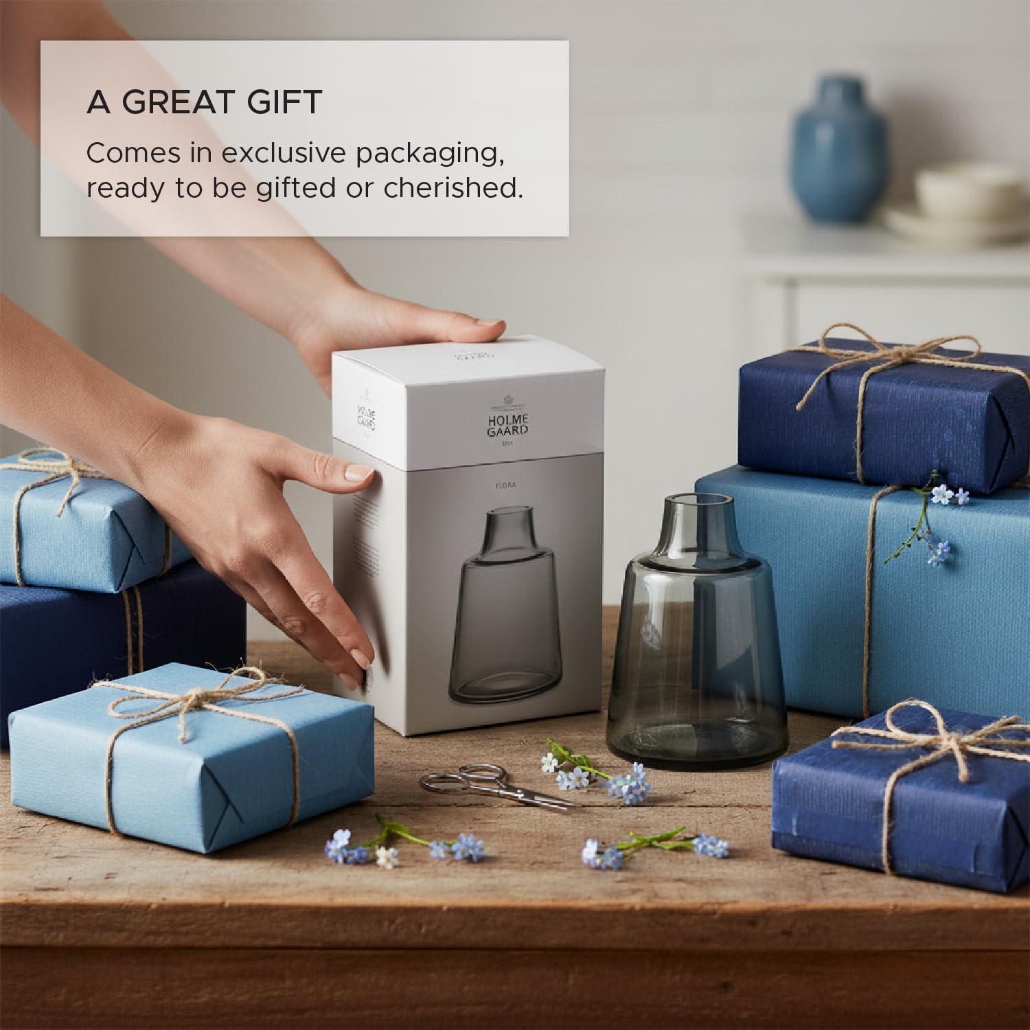 ホルムガード　フラワーベース　フローラ　12cm 3個セット　スモーク ホルムガード フラワーベース フローラ 12cm 3個セット スモーク