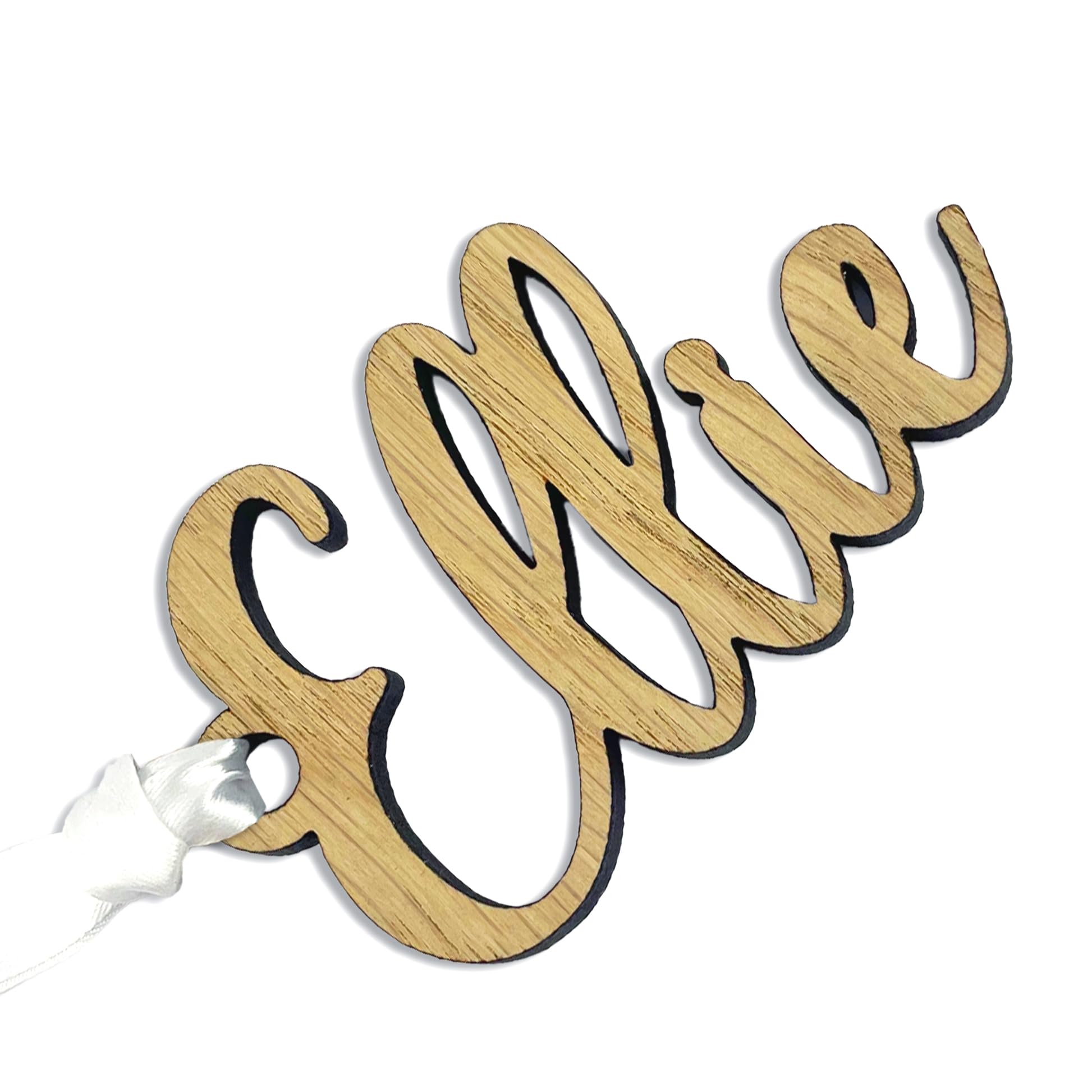 Personalised Luxury Name Gift Tag - Add Any Name! (Oak Wood)