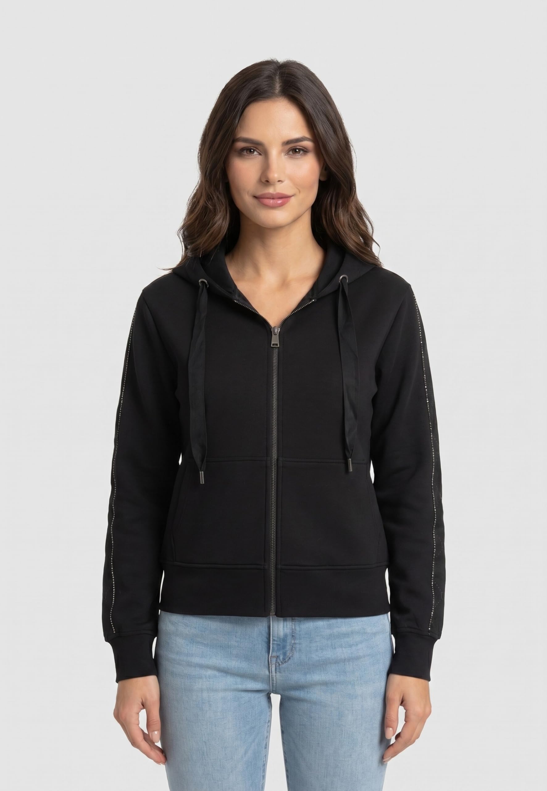 GUESS Felpa Jeans New Hooded Scuba jblk