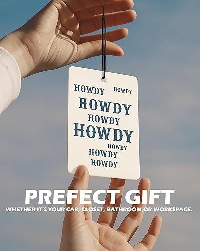 Miniatura 8 de Ambientador de coche de Colonia occidental azul marino, 4 piezas, retro vaquero, equitación, cactus, ambientador colgante para autos, baño,