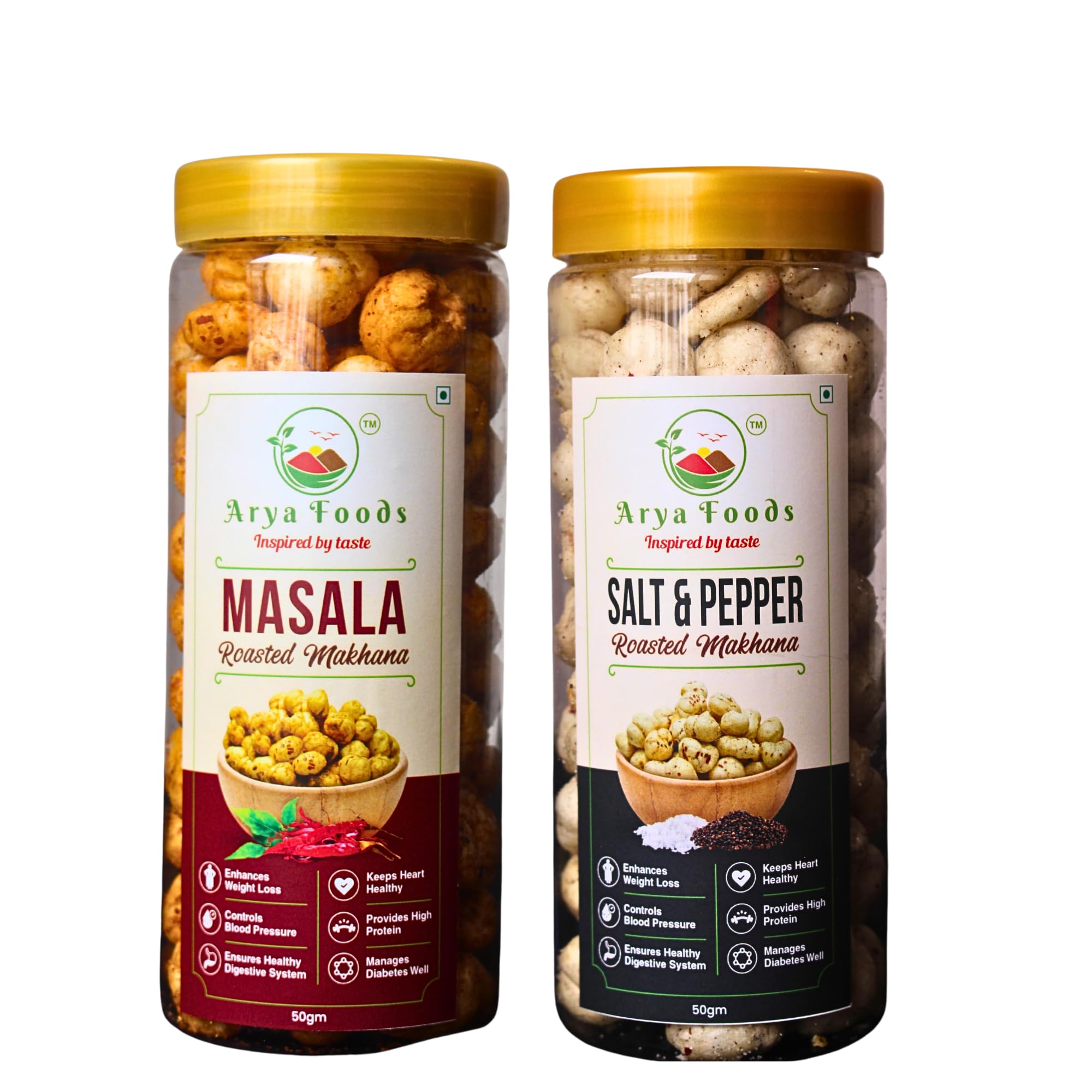 Makhana Magic Pack – Salt & Pepper Makhana 50g and Masala Makhana 50g | Healthy Gluten-Free Snack | Arya Foods | High Protein | Low Calorie | Lotus Seeds | Combo Pack | Pack of 2 | 2 x 50g (B0CR4283QC) Amazon Price History, Amazon Price Tracker