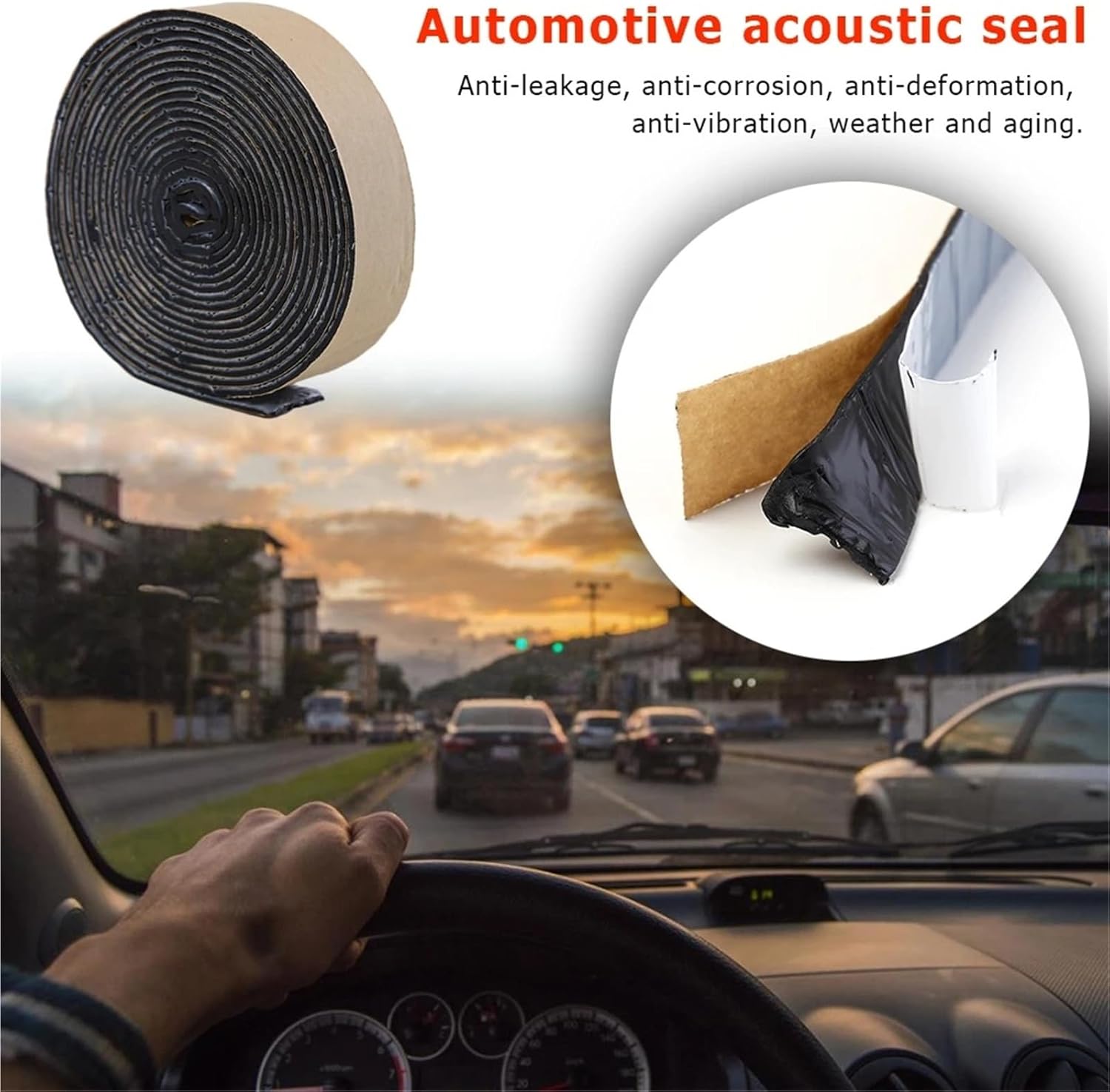 1/2/3PCS Butyl Rubber Glue Tape Headlight Double Sided Sealant for Car Auto Tail Light(1PC)