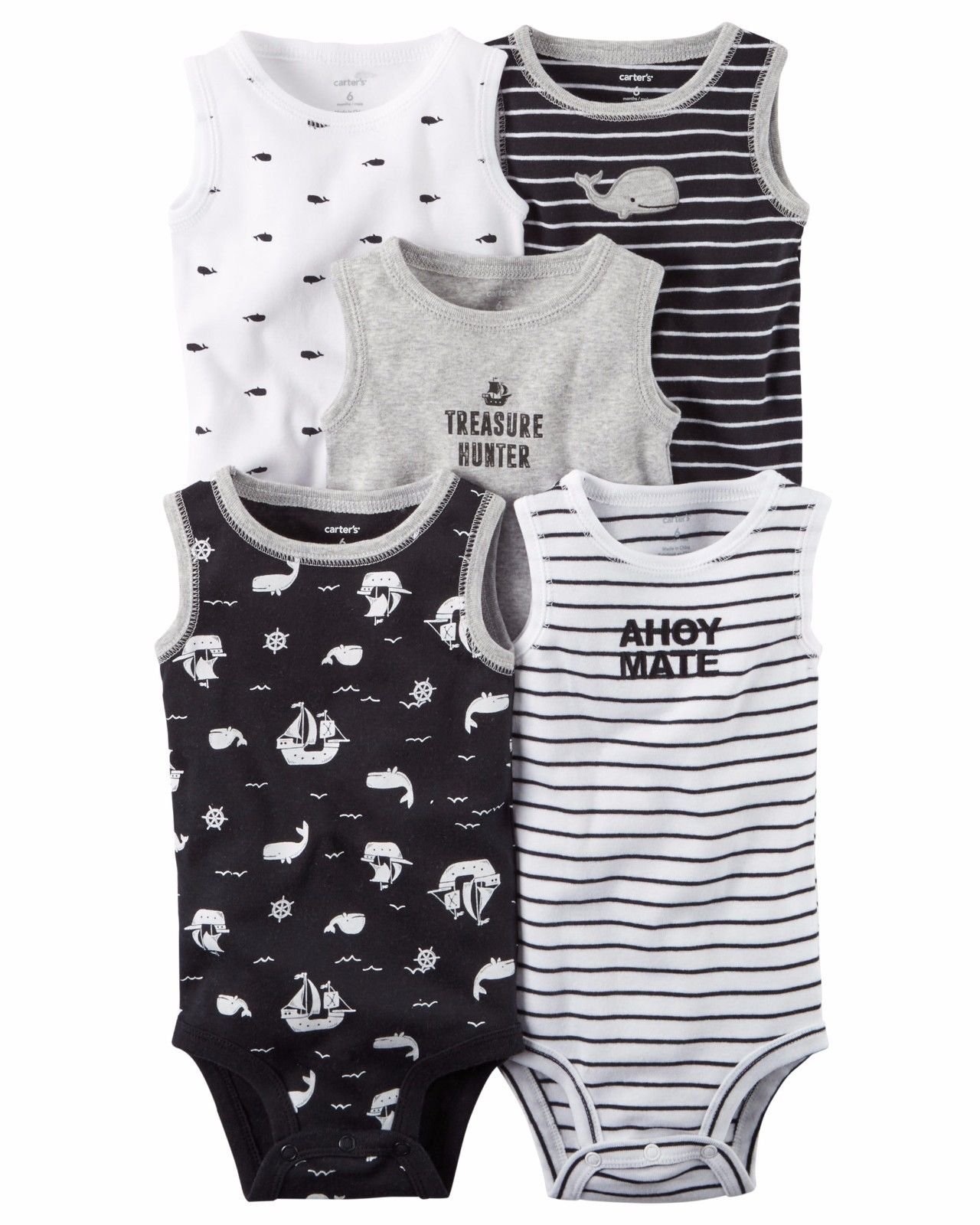 Bodysuits Carter's Ahoy Mate pour les journées d'un bébé garçon