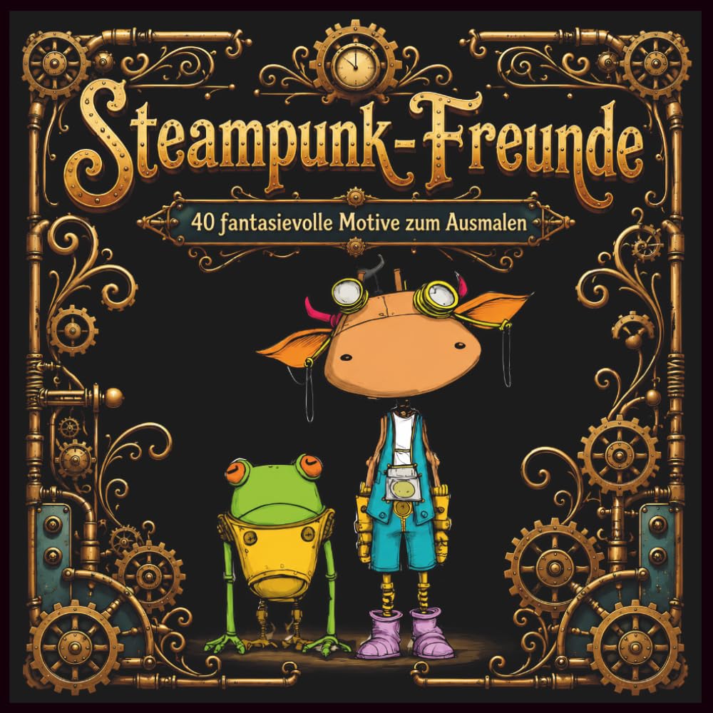 Steampunk-Freunde: 40 fantasievolle Steampunk-Motive zum Ausmalen