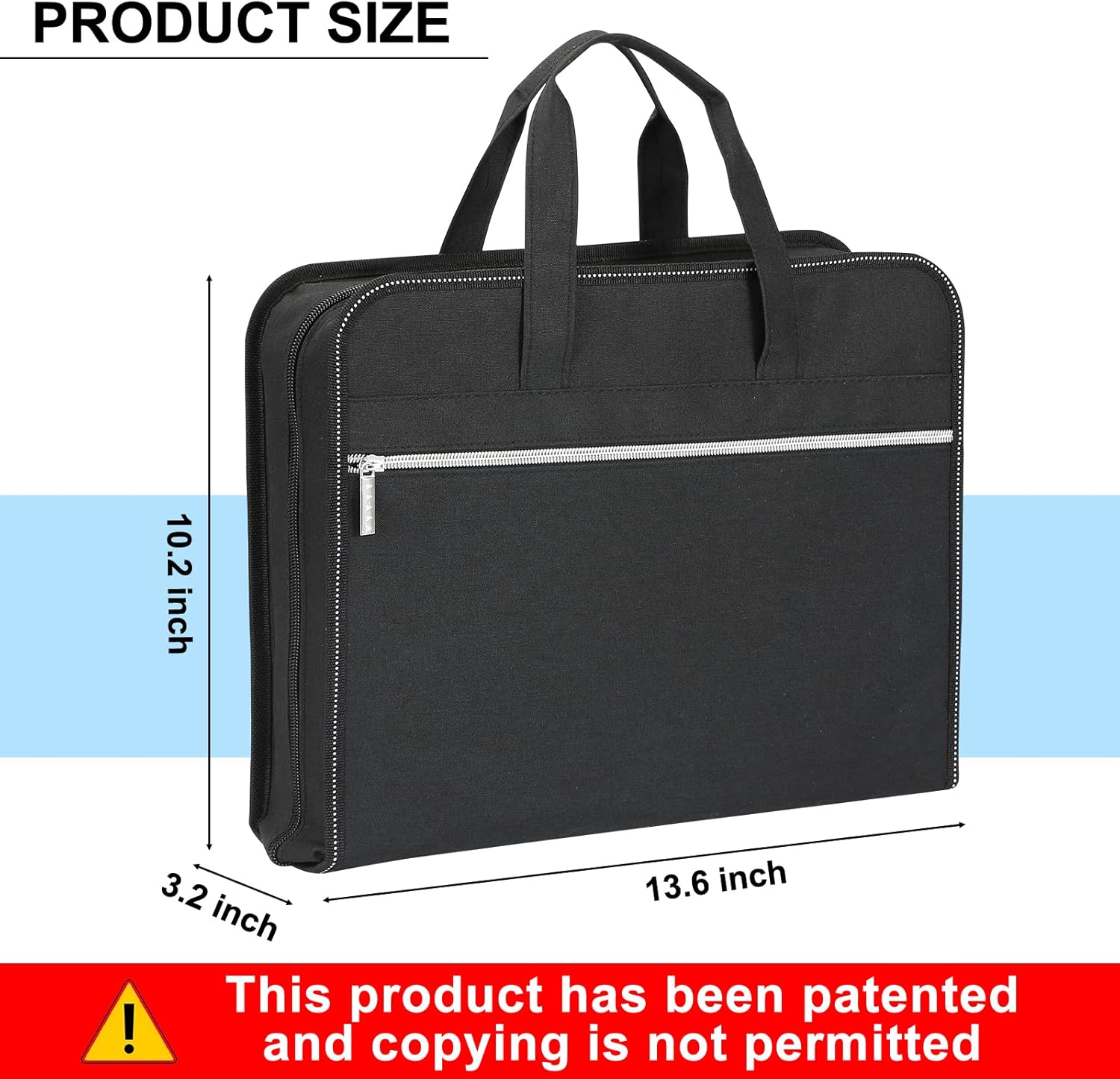 SEEKIND Heavy Duty Accordian File Organizer with Handle,26 Pockets Expanding File Folder, Portable Cloth Document Organizer Accordion File Keeper for Letter Size / A4 File, for Office, School-Black