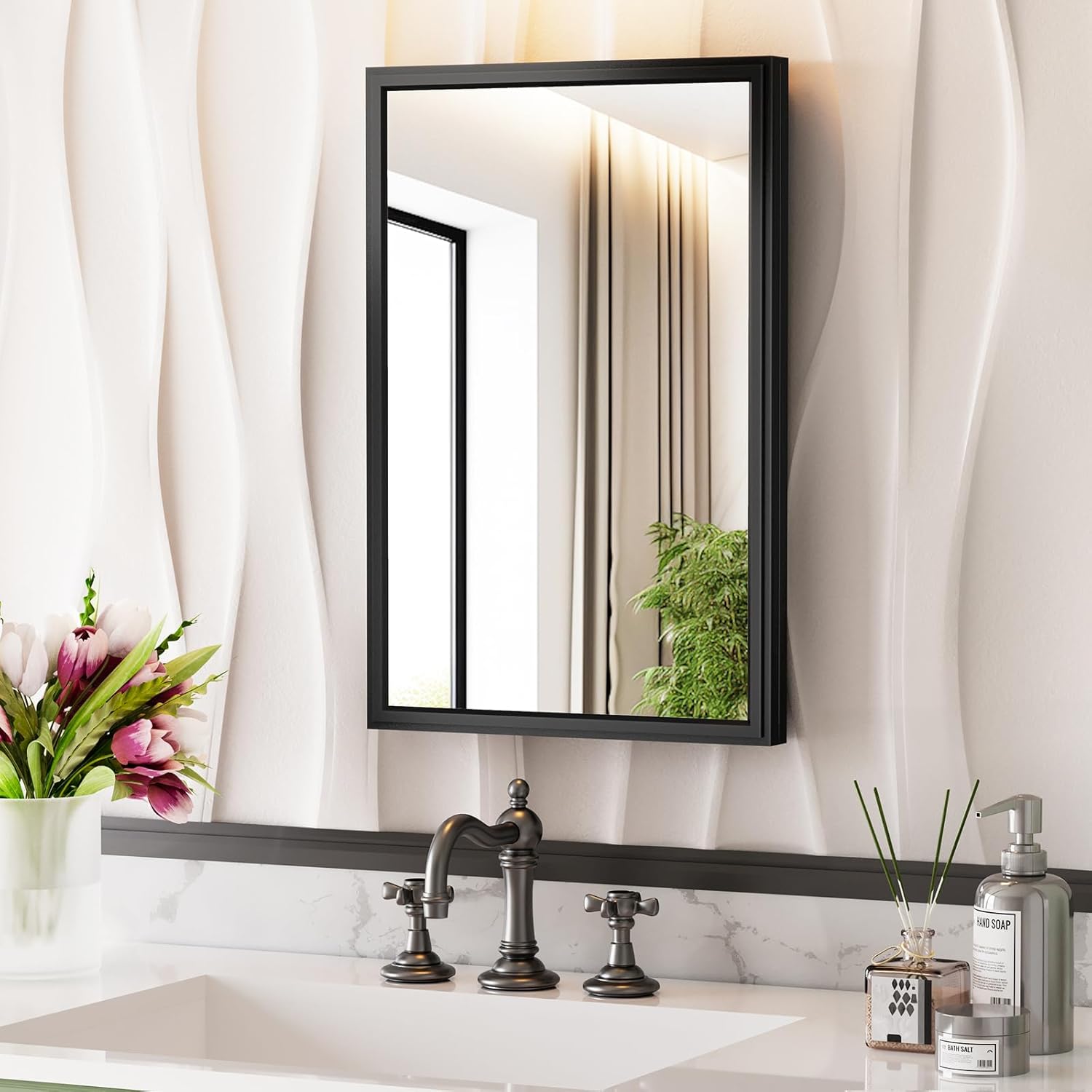 BOHMIROO 16x24 Inch Medicine with Mirror for