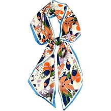 kcctoo 59" Mulberry Silk Like Head Scarf Womens Fashion Square Neck Satin Scarfs for Bag Hair Scarves Gift 59 * 5.9