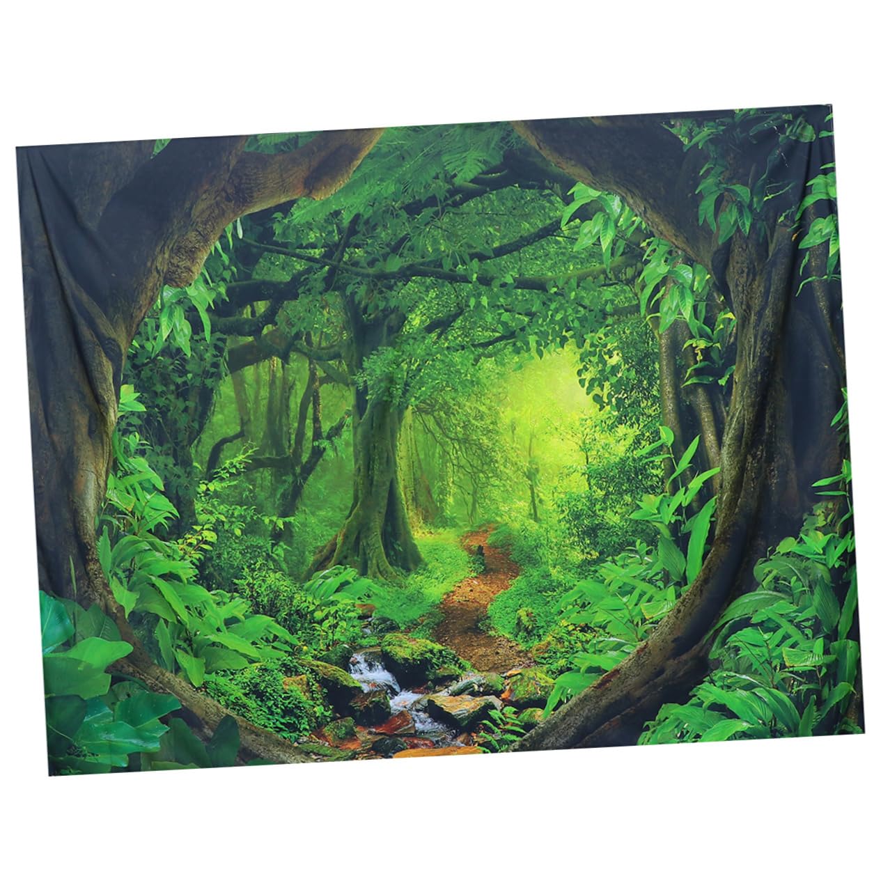 Tapiz de bosque natural para decoración de pared en tejido de poliéster TOPBATHY 8