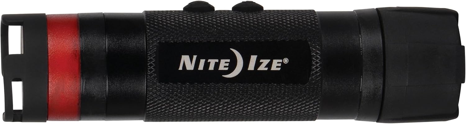 Nite IZE Radiant 3-in-1 LED Mini Flashlight - Versatile Flashlight with 80 Lumen Light - Use as Safety Light, Flashlight, or Mini Lantern - Black