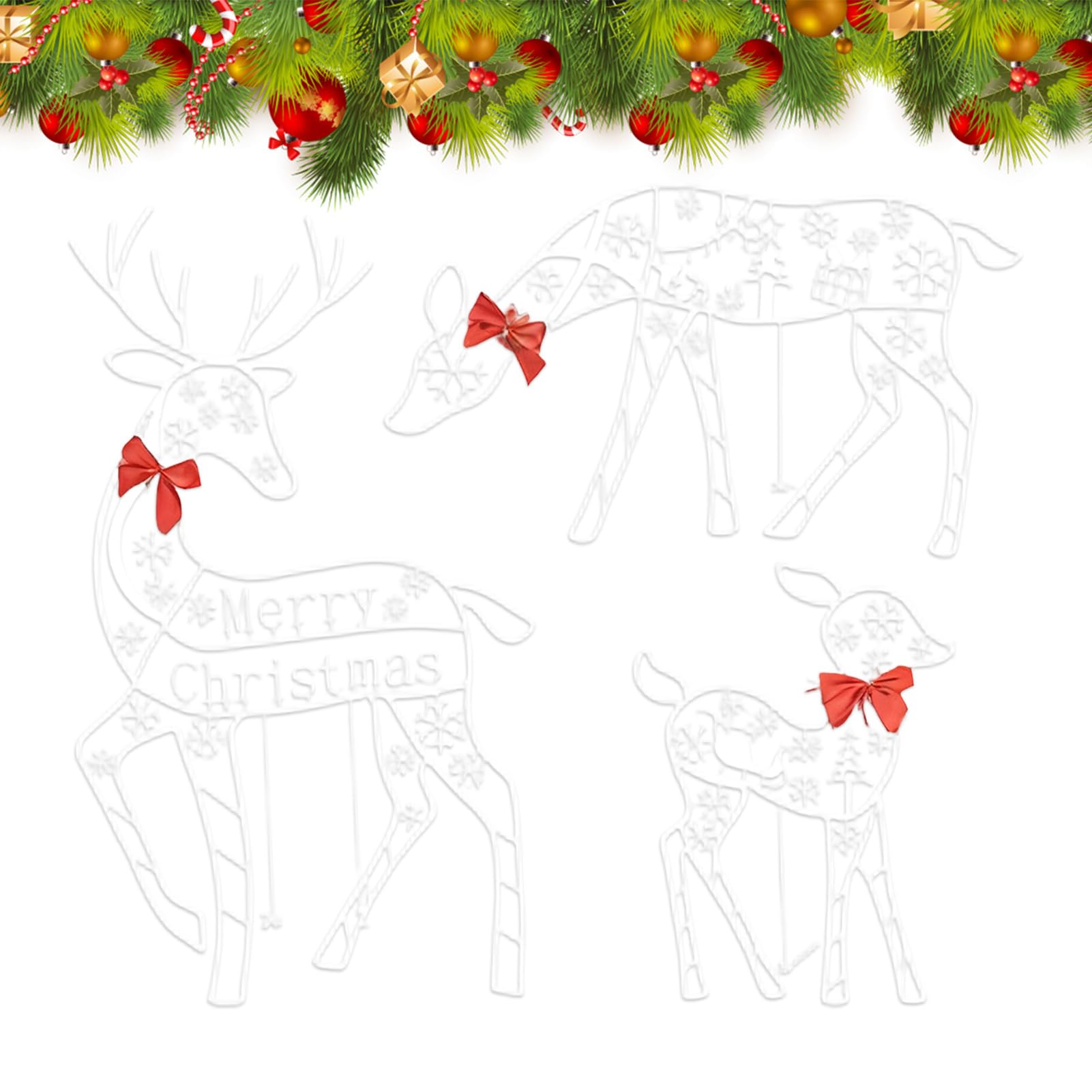 Navideños Para Exterior Decoración Navideña Porche | Decoraciones Festivas De Jardín para Propietarios Planificadores Vecindario Patio Delantero Invierno Jardín Patio Trasero