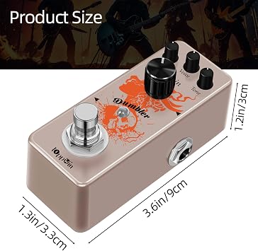 Guitar Pedal, Analog Effect Pedals: Premium Faz, Dumbled Overdrive & Acoustic Guitar Simulator - Versatile Tone for Rock, Blue, Fork Dumbled Amplifier Simulator