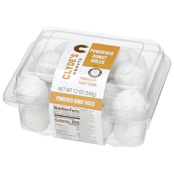 Clyde's Powdered Cake Donut Holes, Frozen, 24ct