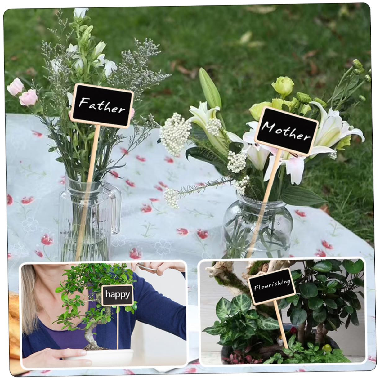 TOYANDONA 3 Sätze Pflanzenschilder Wiederverwendbare Etiketten Für Gartenpflanzen Dekorative Pflanzenstecker Zur Individuellen Beschriftung Für Blumenbeete 20 Stück * 3