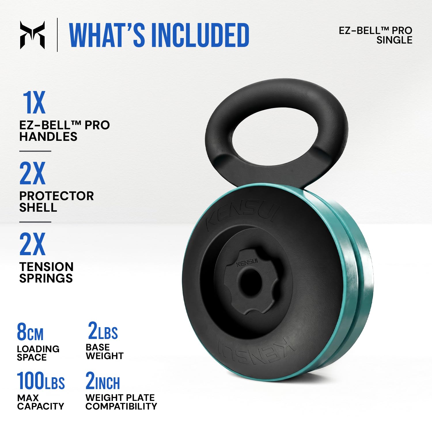 Amazon.com : Kensui EZ-BELL PRO 100 lb Adjustable Kettlebell