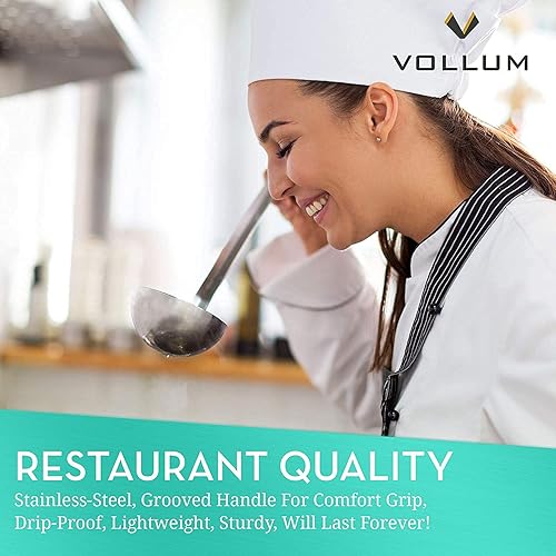 Miniatura 3 de 1-Piece Ladle Heavy Duty Thick Stainless Steel - 4 Ounce (3.1" Bowl Diameter, 12.25" Handle Length)