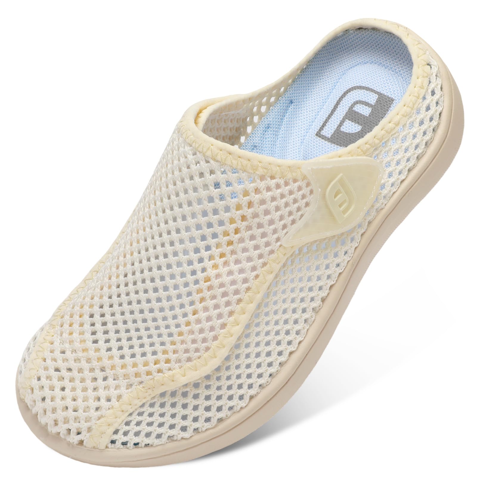 JOINFREE Slippers for Women Adjustable Indoor House Shoes Wide Width Diabetic Home Shoes Comfy Non Slip Breathable Slippers