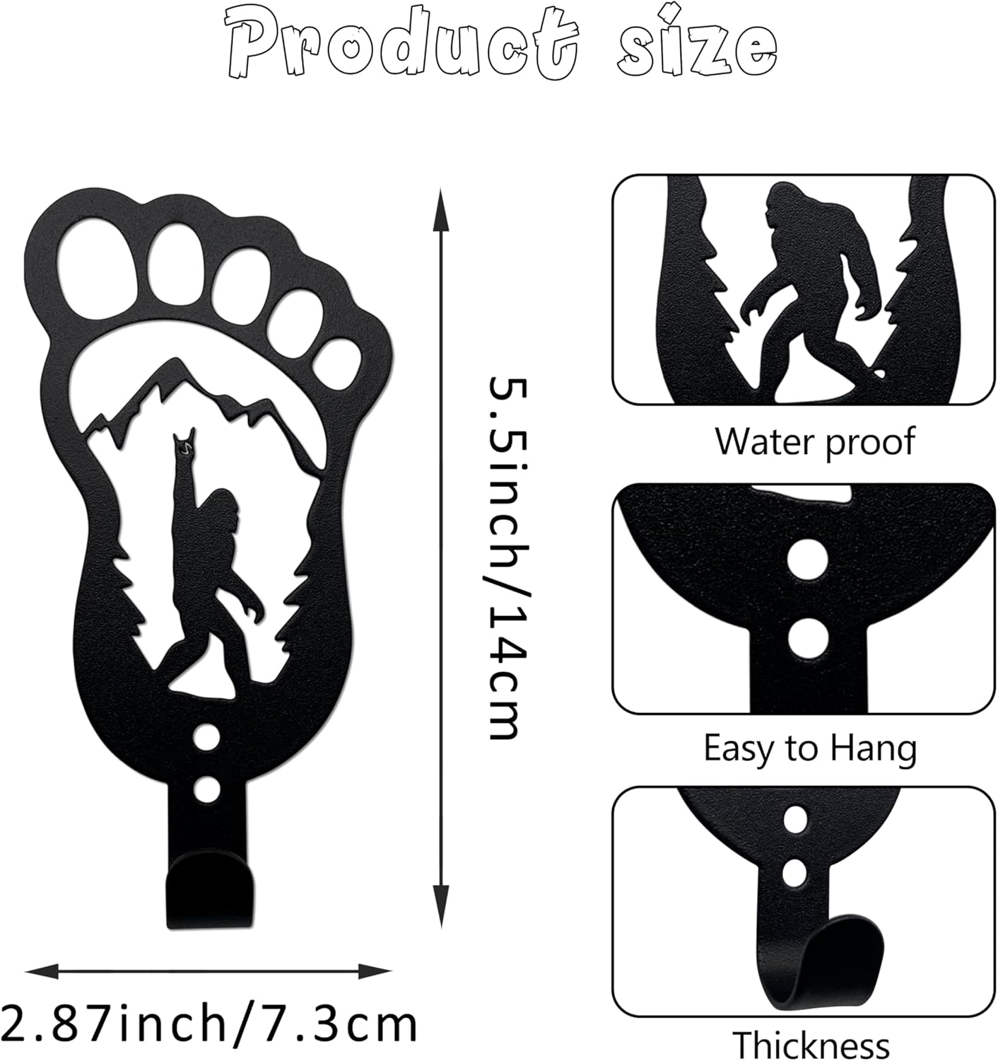 Ecqizer Bigfoot Yard Decor Strikingly Intricate Sasquatch Gang Garden Statue Bigfoot hooks for Garden Ideal Bigfoot Family Wall Pediment for Home Perfect Bigfoot Sasquatch Gifts - Image 2