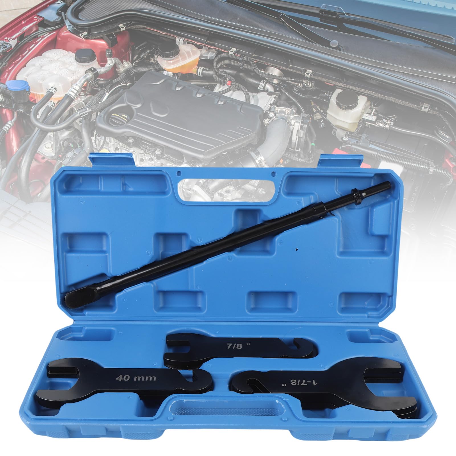 Yctze 32mm 36mm 40mm 47mm 7/8 Pollici 1-7/8 Pollici da 2 Pollici da 2 Pollici Set di Servizi Pneumatici con Manico Lungo 17 Pollici per Camion SUV, Kit di Attrezzi in Acciaio nella