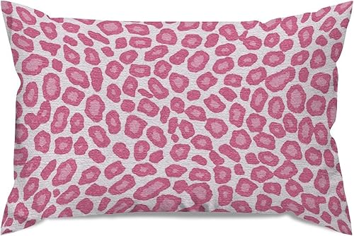Vista 461 de Funda de cojín con estampado de guepardo rosa intenso, cojín cuadrado con estampado de animales fucsia, funda de almohada decorativa para el hogar