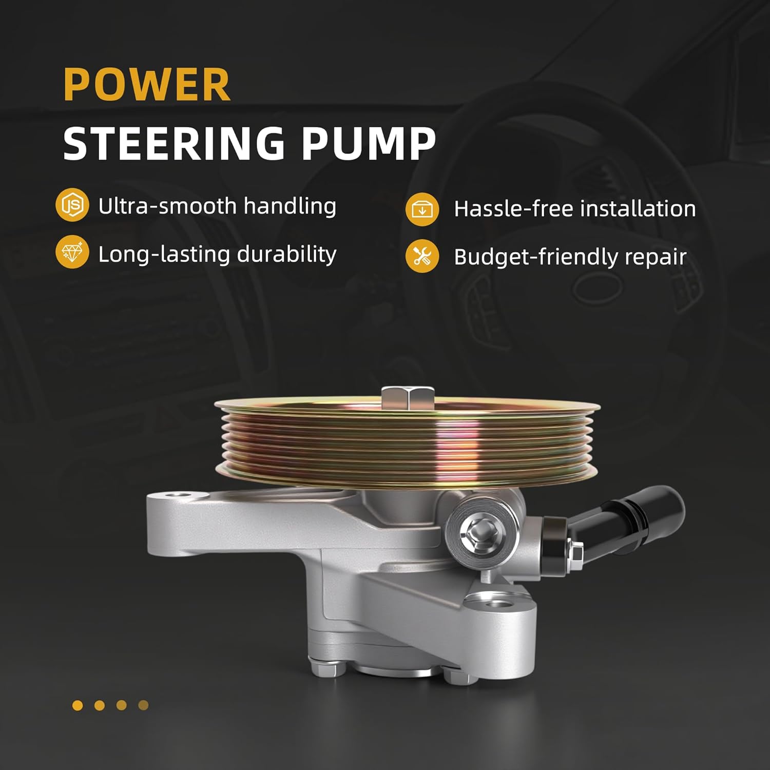 21-5193 Power Steering Pump with Pulley, for Honda Ridgeline RT/RTL/RTS/RTX/LX/DX/EX-L V6 3.5L 06-11,OE# 215193 56110-RJE-A01 56110-RJE-A01