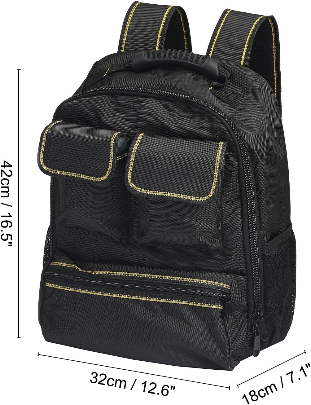 HARFINGTON Tool Backpack Tools Organizer Multipurpose Multifunction Pockets ToolBag for Men Women with Adjustable Shoulder Strap