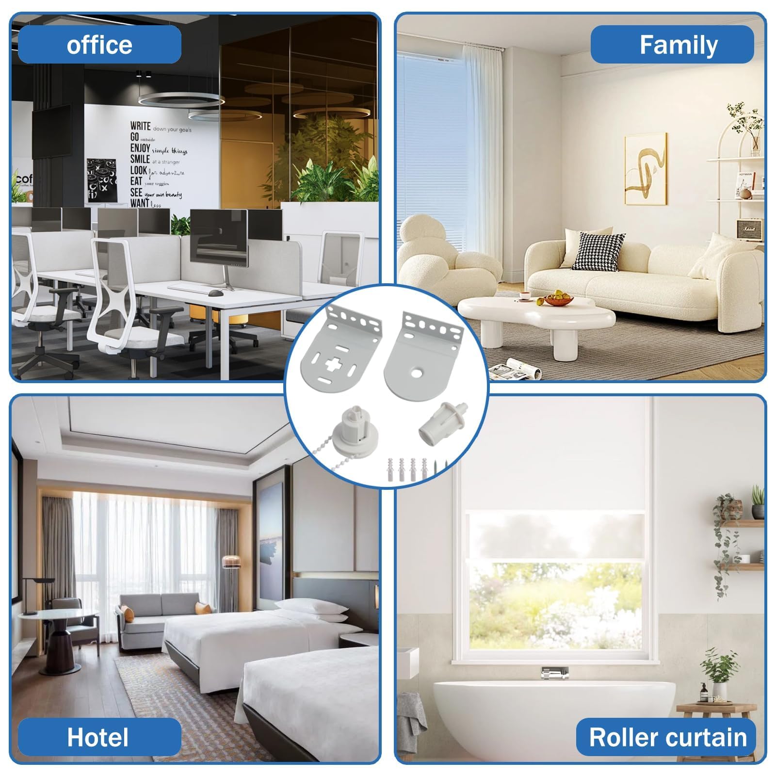 30mm Roller Blind Fittings, Complete With Clutch,Includes Clutch, Chain, and Metal Brackets, Durable Repair Parts Mechanism - Image 4