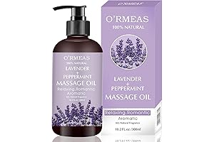 Calming Lavender Massage Oil with Peppermint: 100% Pure Relaxation