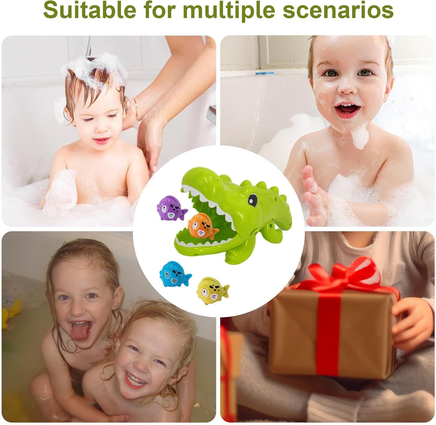 Crocodile Bath Water Toy Floating Reptile Bath Toy Children Bath Toy ...