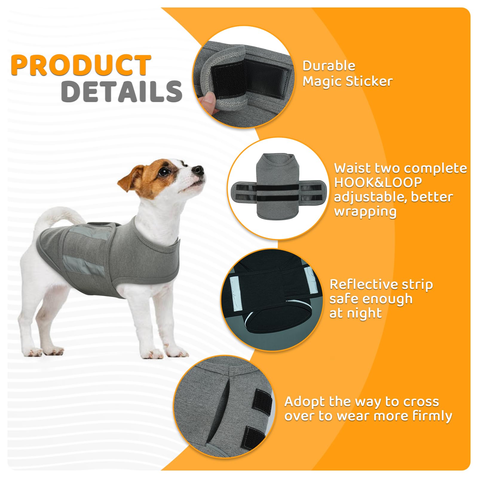 Cane Ansia Cappotto Pet Stress Relief Shirt Traspirante Cane Gilet sedativo Separato per Cane Comfort