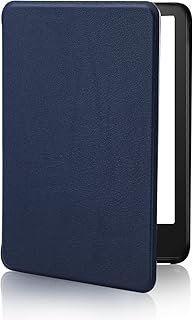 Case Fits All New 2022 Shockproof Leather Shell Cover 11th Generation E-reader Protective Case Ebook Reader Auto Sleep/Wake Painted Shell Folio Stand Cover, Deep Sea Blue (Deep Blue-6" Kindle)